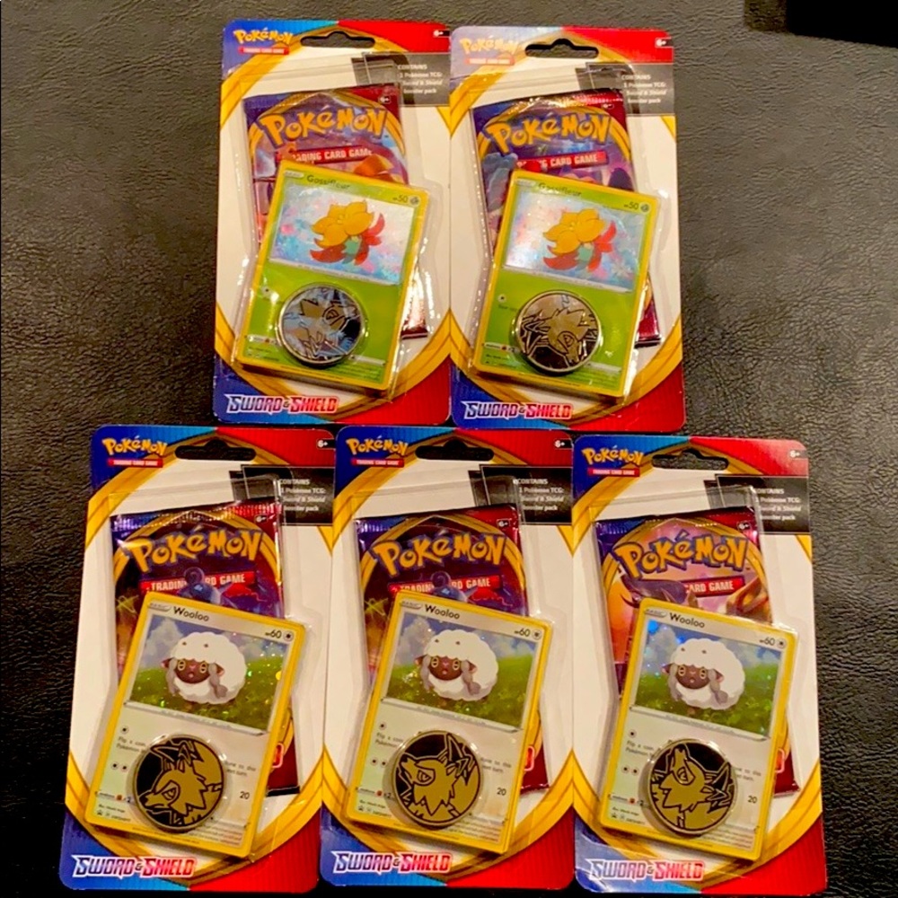 Pokémon Sword and Sheild Booster Pack/Coin Set (5)